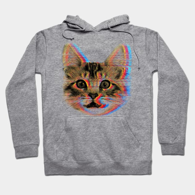 Glitch cat Hoodie by clingcling